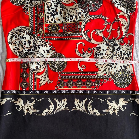 Scarf Print Spaghetti Strap Bodycon Dress NWOT - Picture 15 of 16